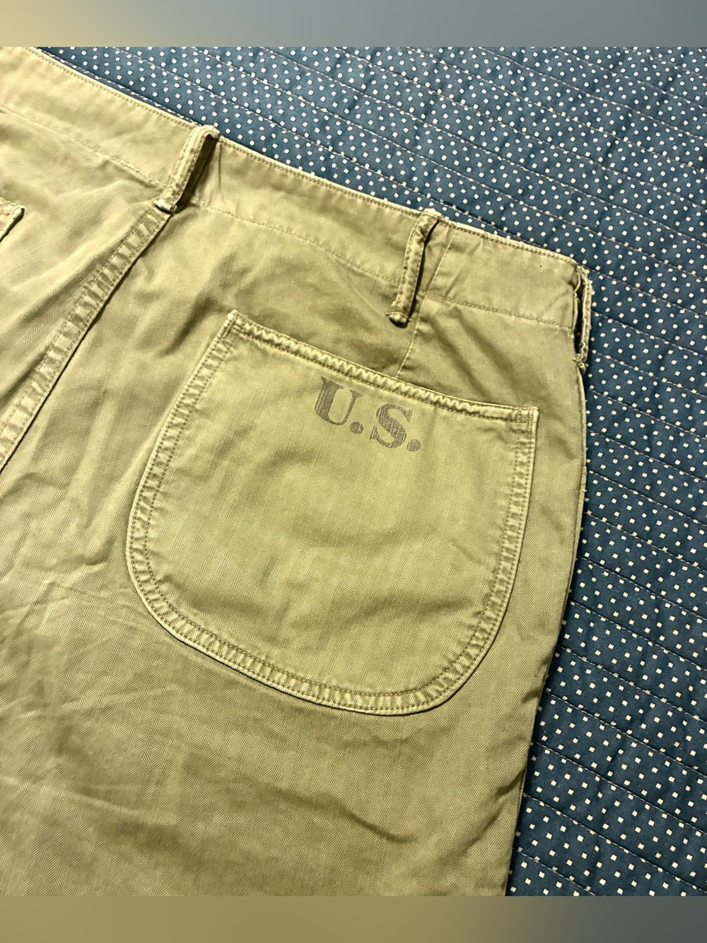 DOUBLE RL RALPH LAUREN RRL HBT MILITARY SHORTS- SIZE 34” - Picture 9 of 10